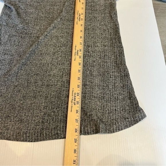 H&M tunic top grey mock neck woman’s size large bell sleeve sweater shirt - Picture 6 of 9